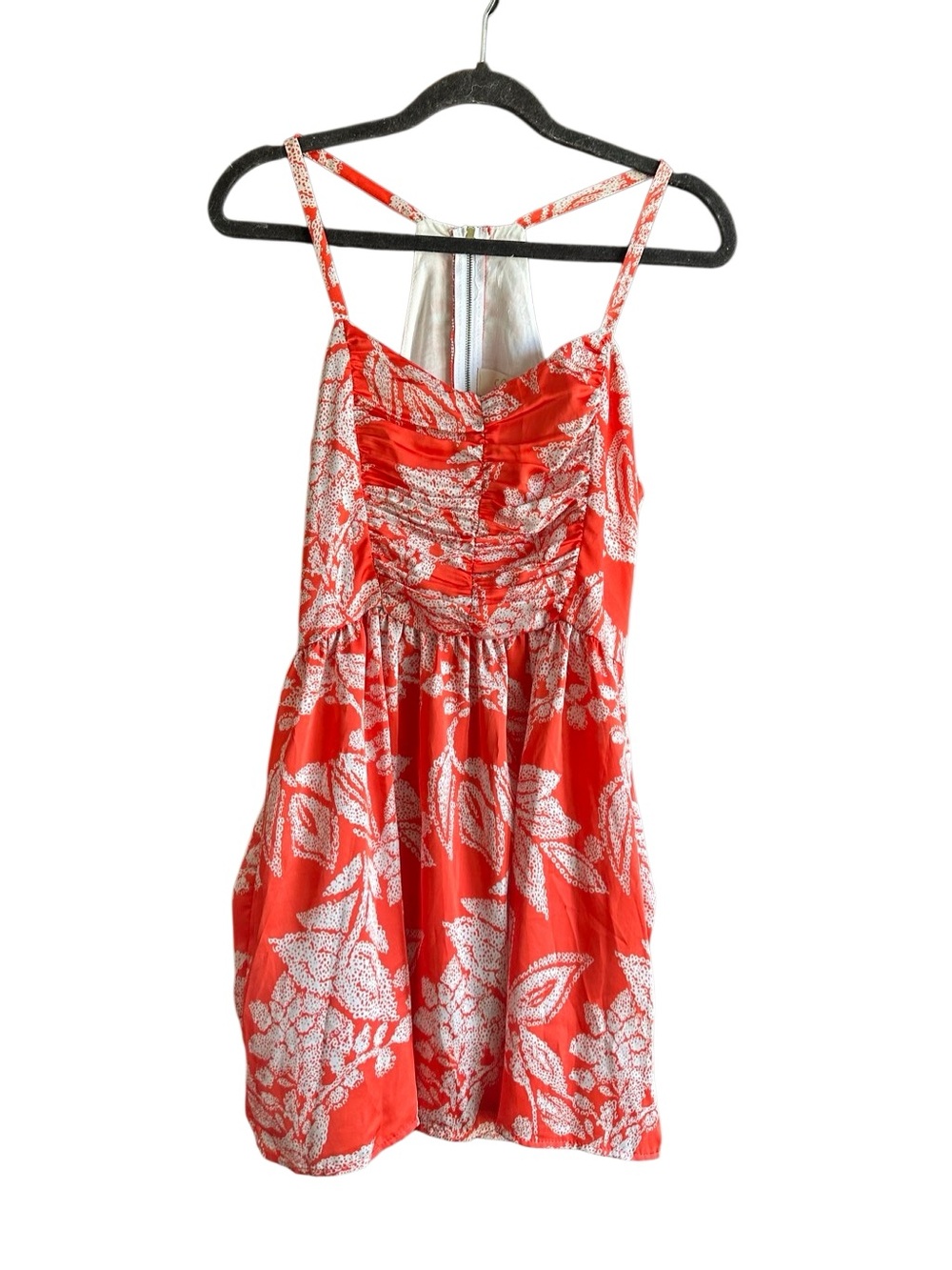Lulus Red and White Printed Summer Dress.  Size Large